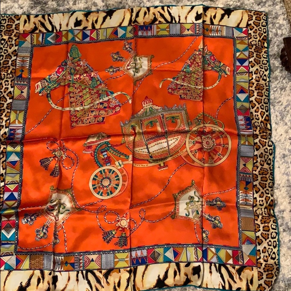 Beautiful printed 100 % silk scarf